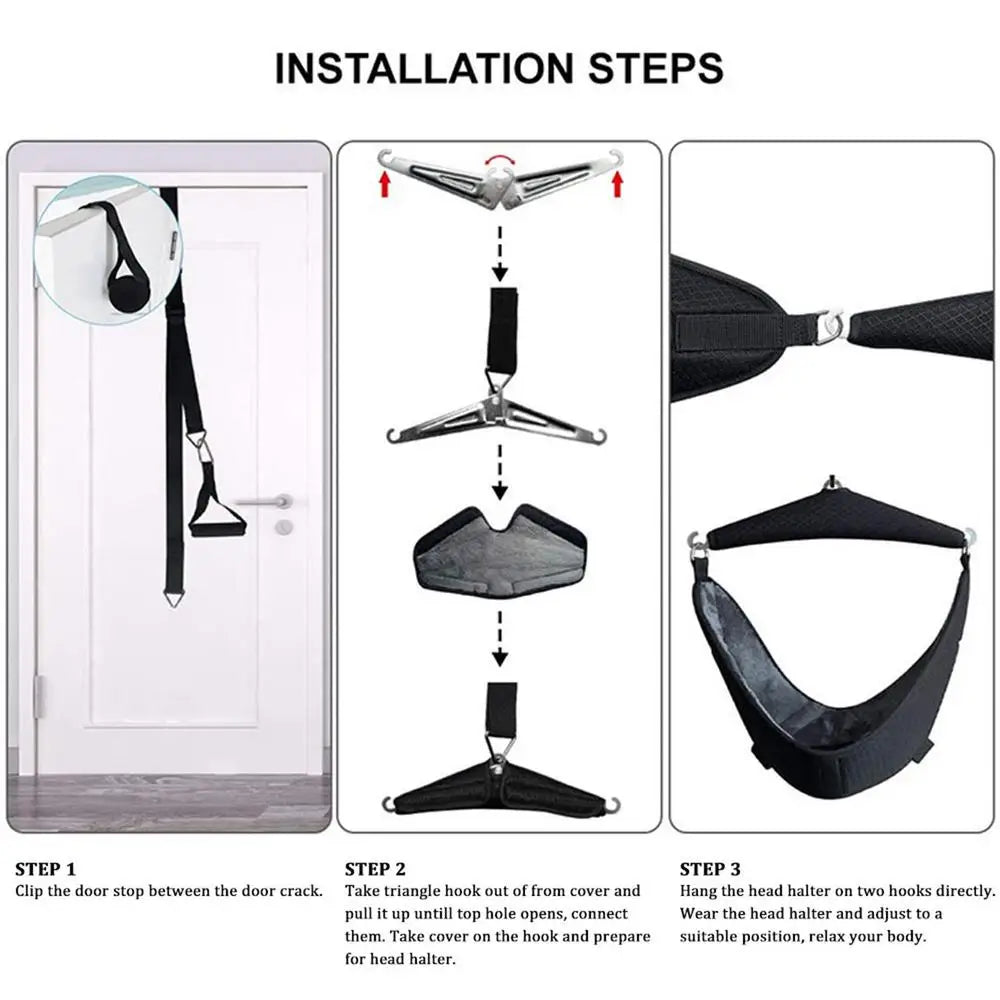 Neck Traction Device Over Door Neck Stretcher Cervical Neck Traction Device Portable Neck Stretcher Hammock For Neck Ache Relief