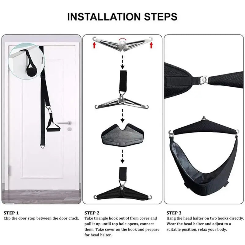 Neck Traction Device Over Door Neck Stretcher Cervical Neck Traction Device Portable Neck Stretcher Hammock For Neck Ache Relief