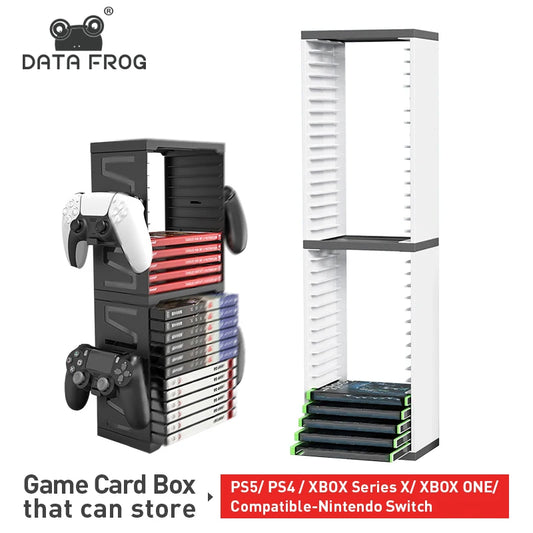 DATA FROG Multi-layer Storage Stand for PS5/PS4/Nintend Switch Disc Shelf for Xbox Series X/Xbox One Gamepad Holder Accessories