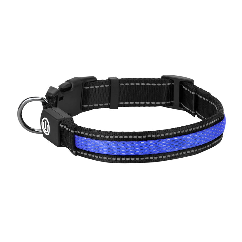 Benepaw LED Dog Collar USB Rechargeable Comfortable Reflective Bright Light Up Glow Collars For Small Medium Large Dogs